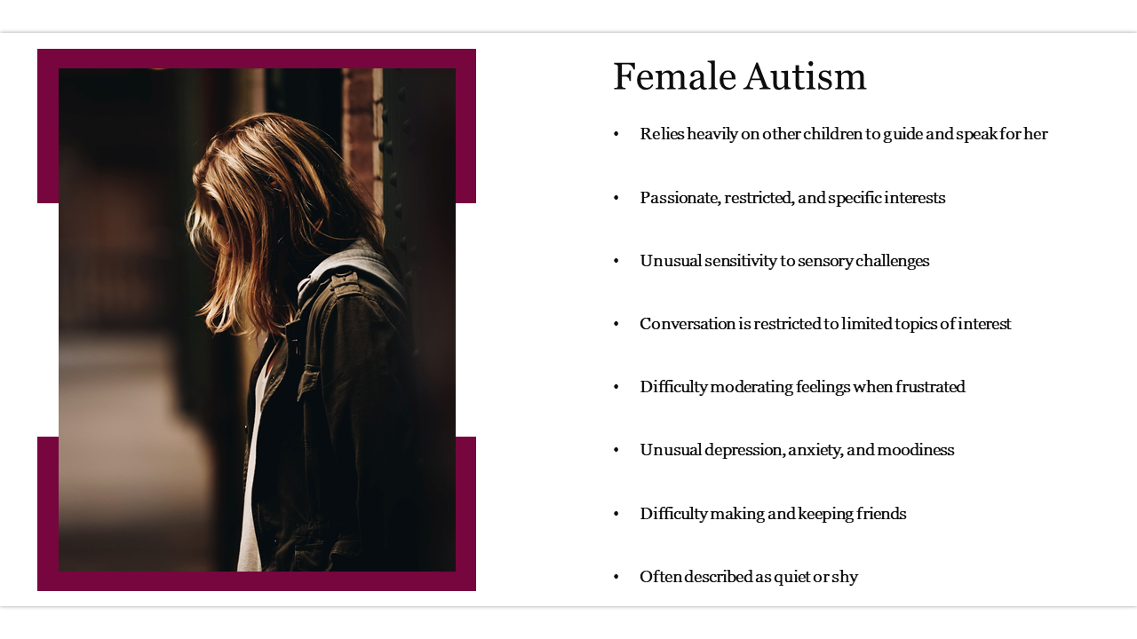 Female Autism Presentation