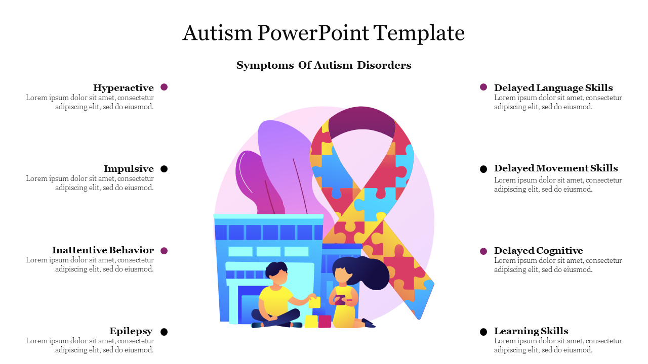 Free - Effective Autism PowerPoint Template Presentation Slide