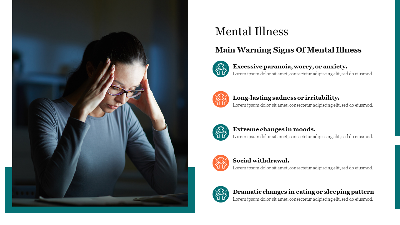 Free - Amazing Mental Illness PowerPoint Template PPT Slide 