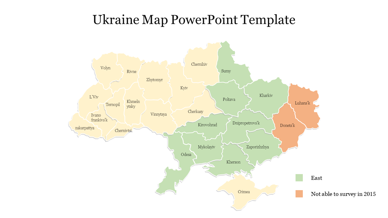 Ukraine Map PowerPoint Template