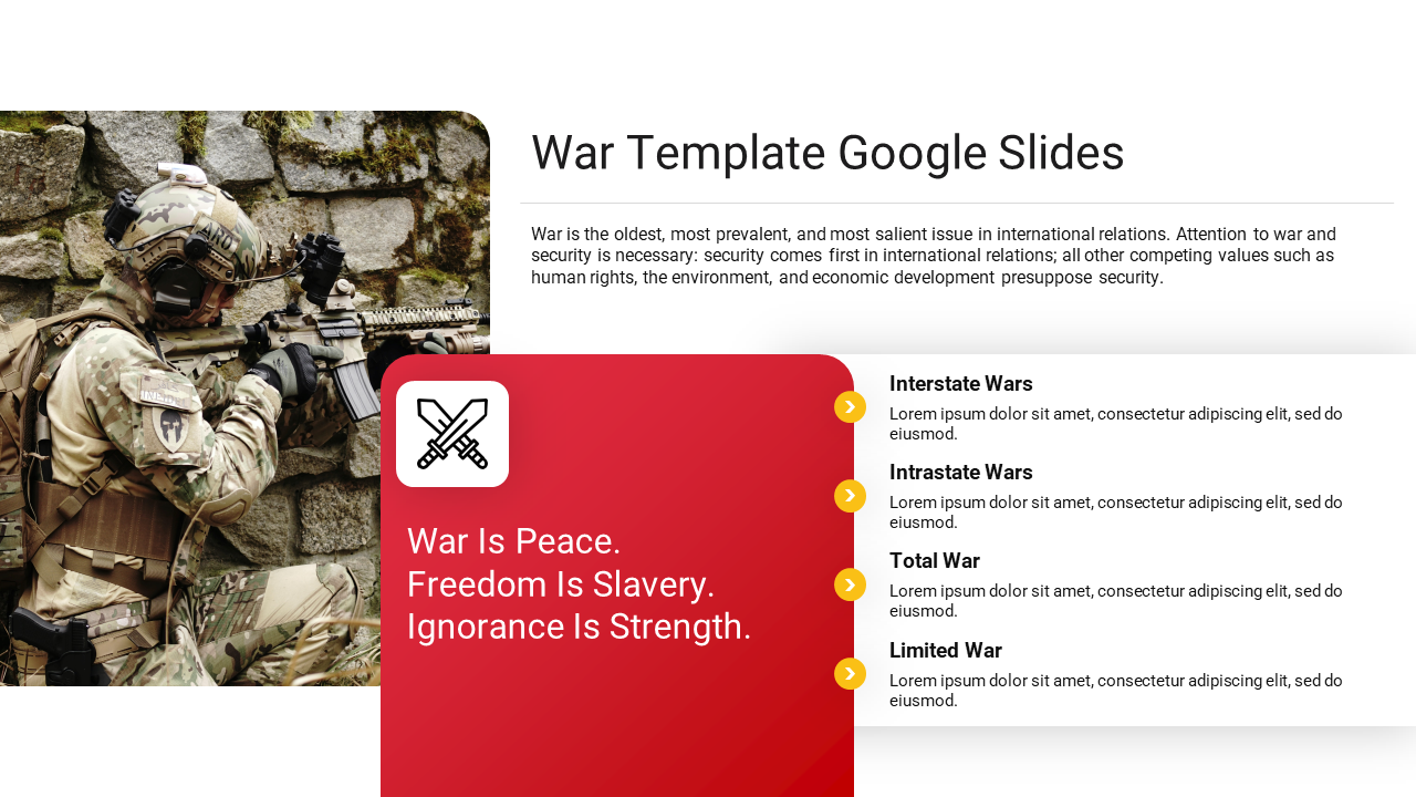 War Template Google Slides