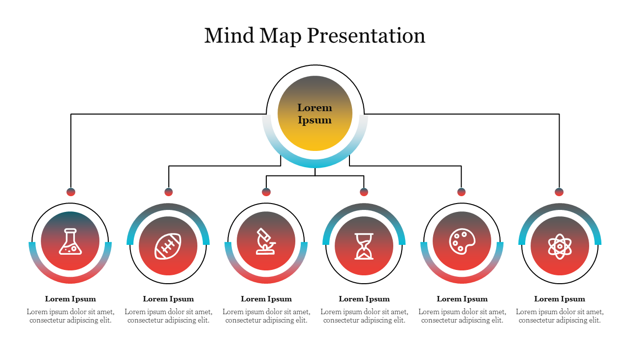 Creative Mind Map Presentation PowerPoint Template