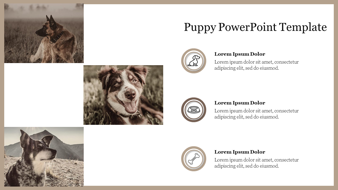 Creative Puppy PowerPoint Template Presentation PPT