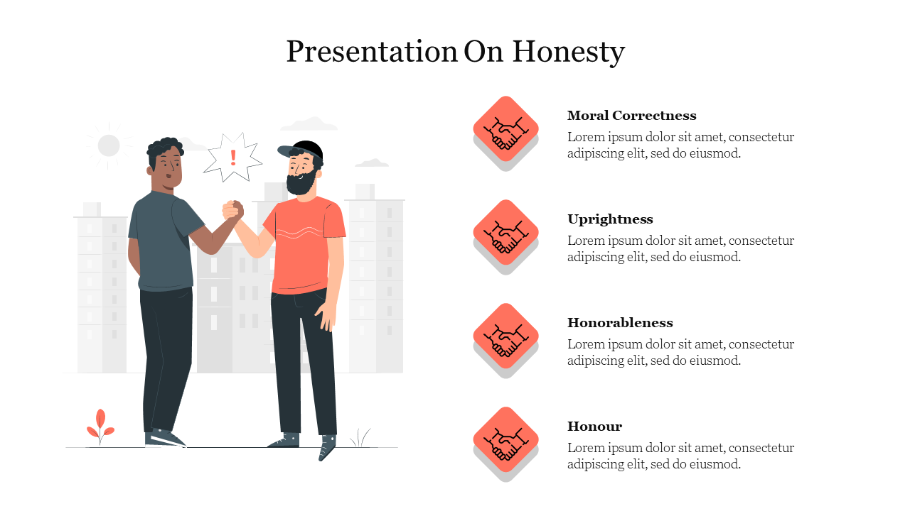 Creative Presentation On Honesty Template PPT Slide