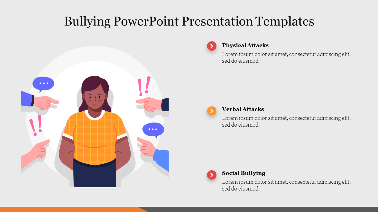 Creative Bullying PowerPoint Presentation Templates Slide