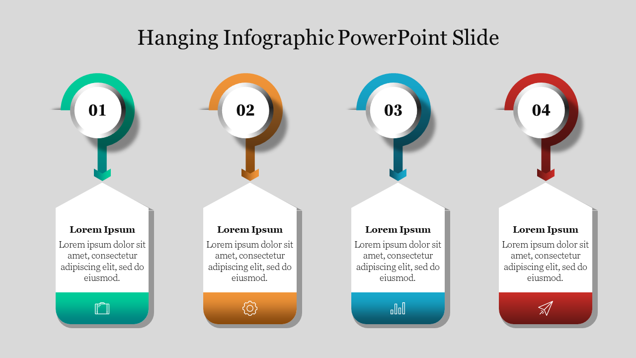 Hanging Infographic PowerPoint Slide