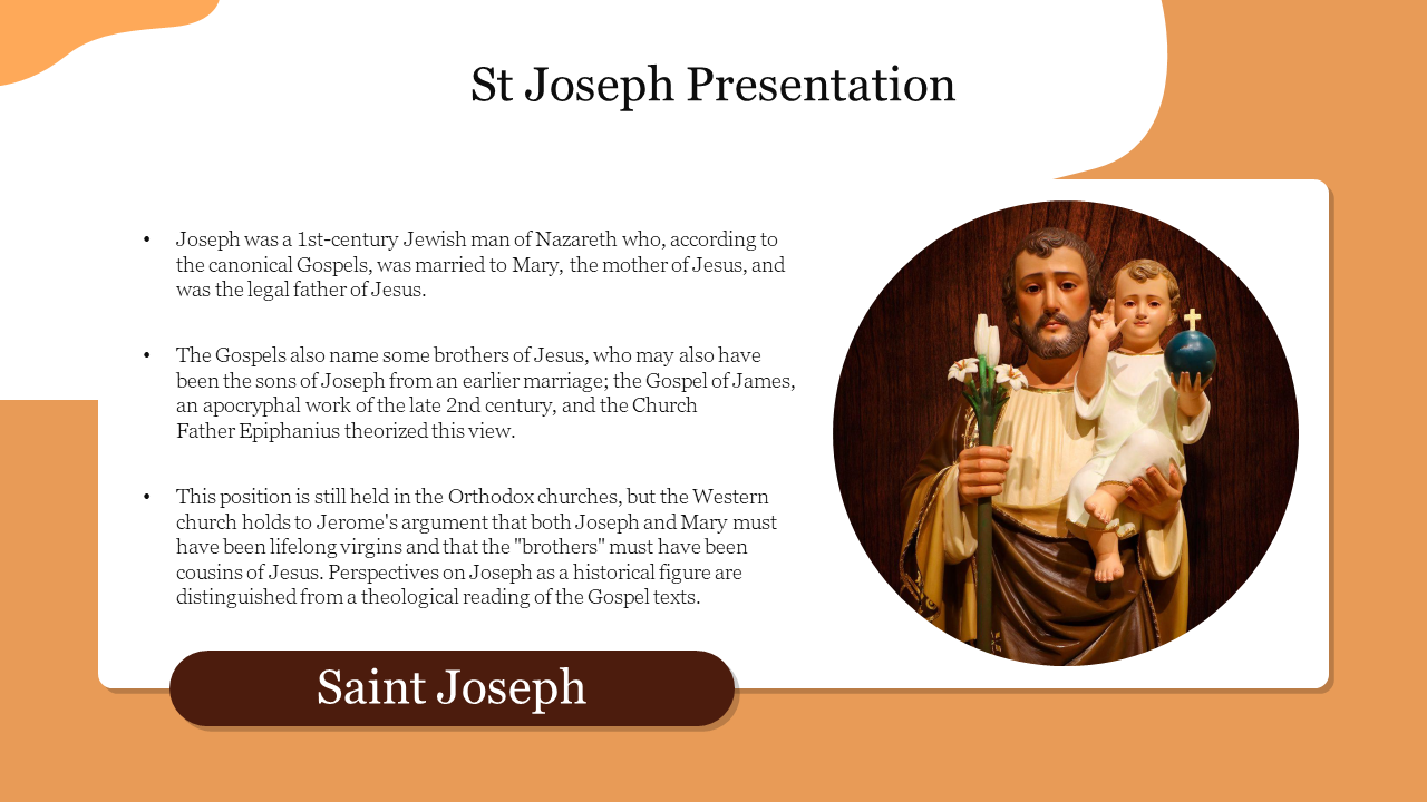 Creative St Joseph Presentation PowerPoint Template