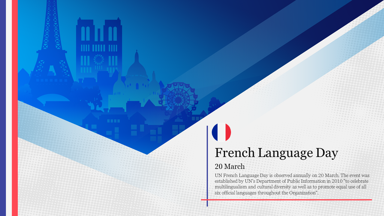 French Language Day PowerPoint Template & Google Slides