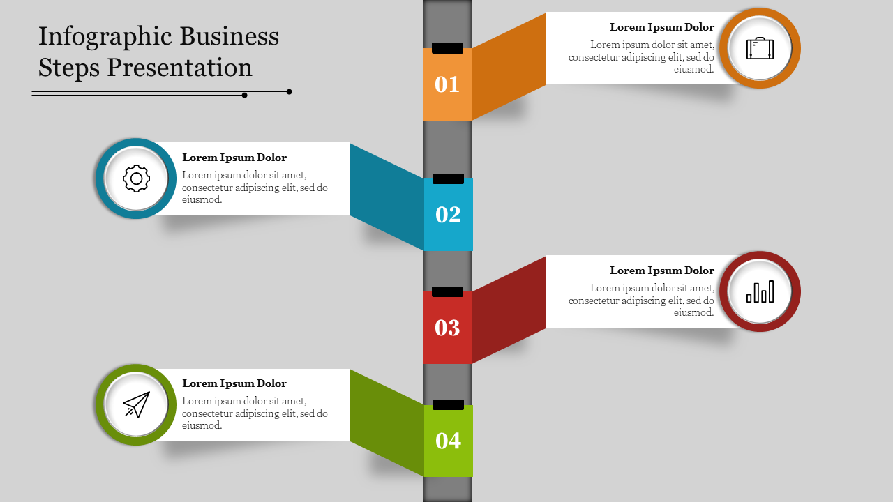 Effective Infographic Business Steps Presentation Slide 
