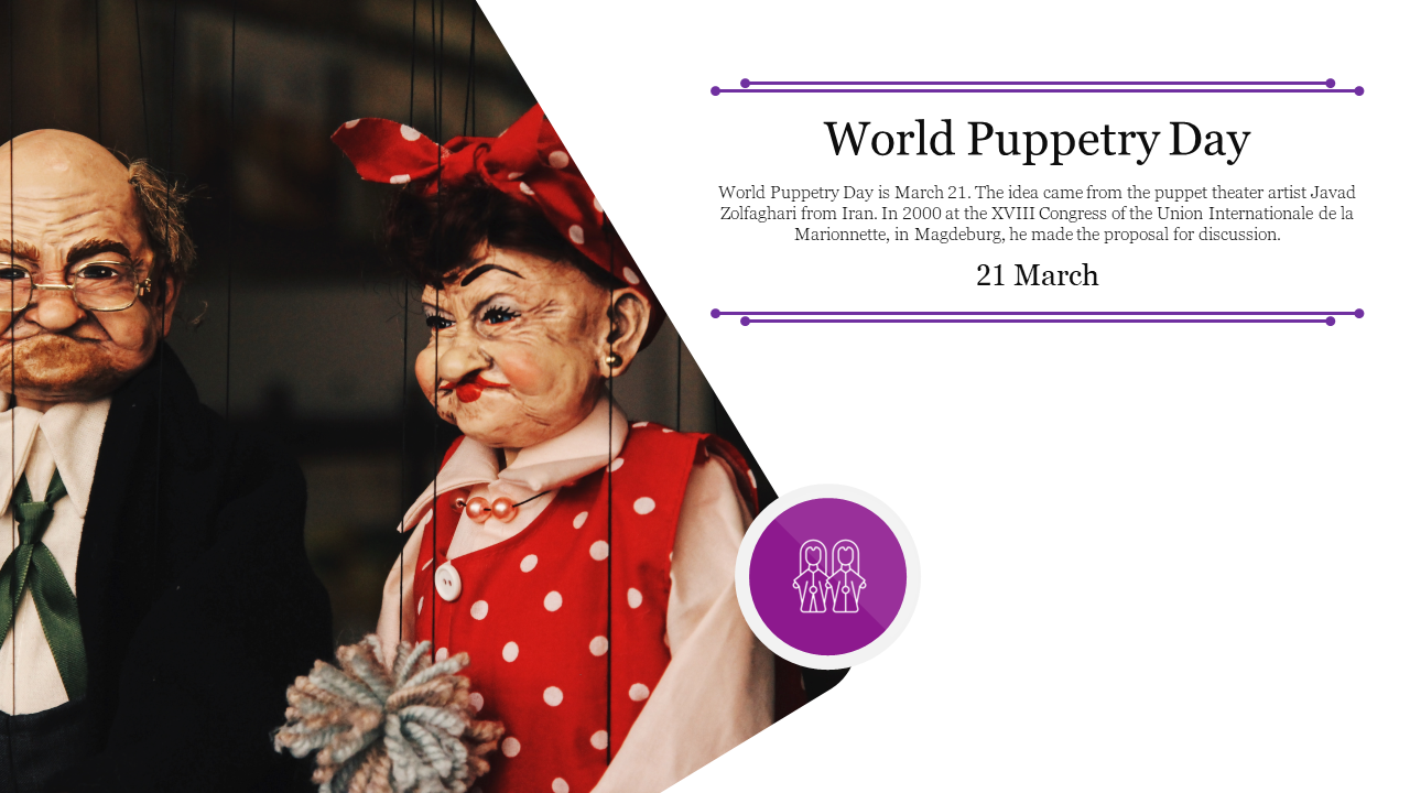 Effective World Puppet Day PowerPoint Template Slide 