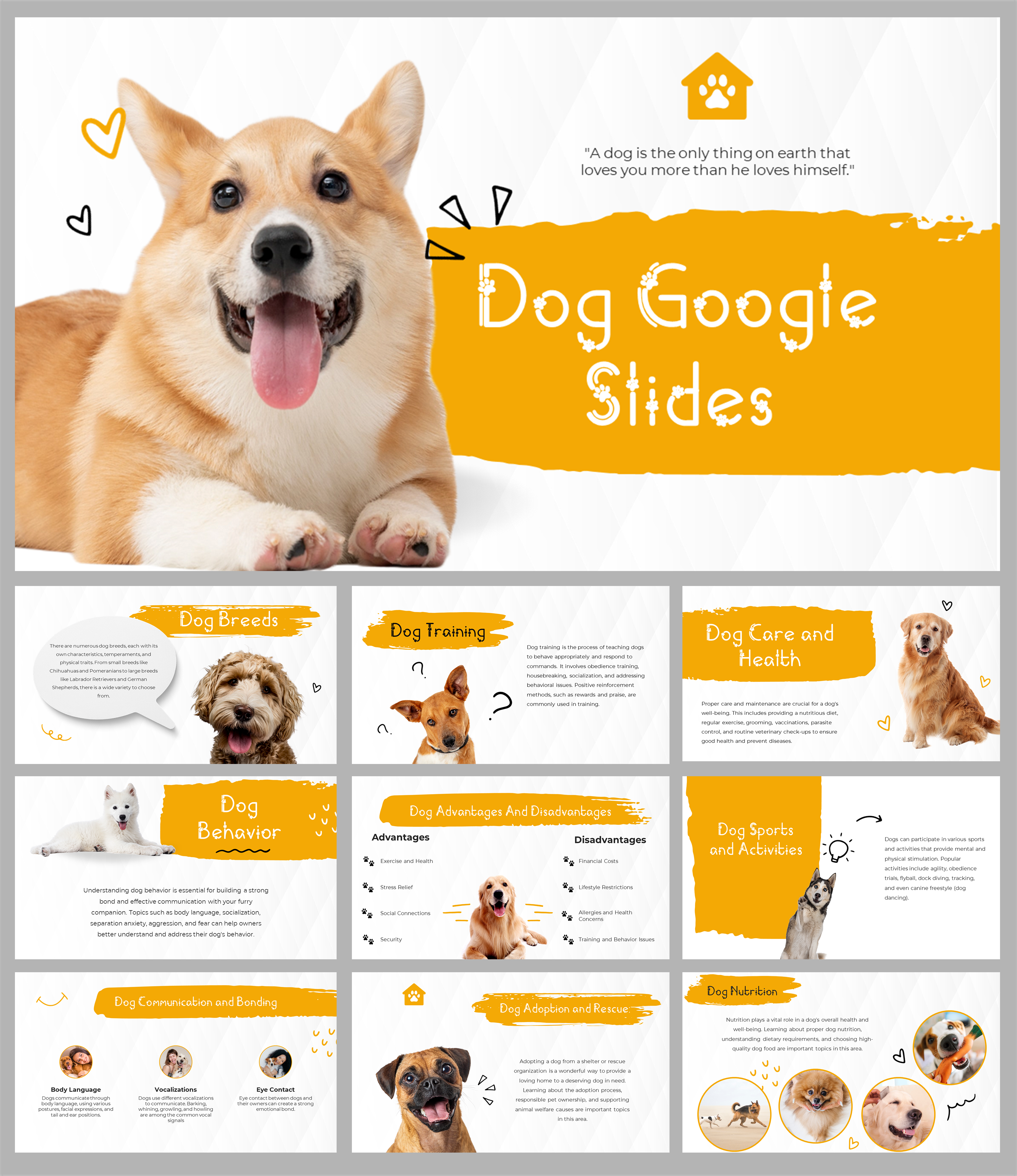 Free Dog-related Google Slides themes & PowerPoint templates