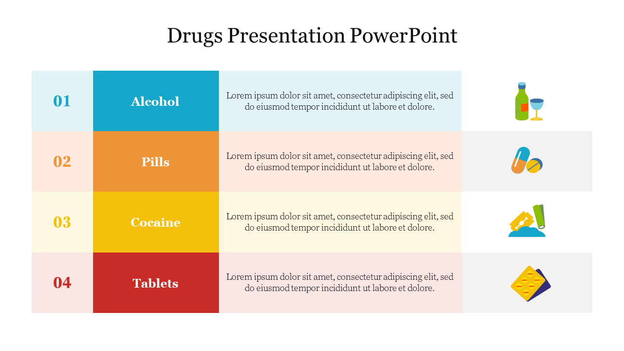 Amazing Drugs Presentation PowerPoint Template Slide 