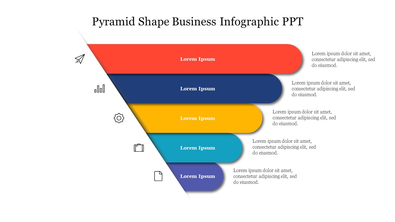 Pyramid Shape Business Infographic PPT