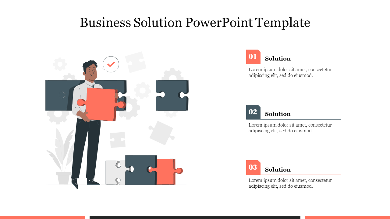 Business Solution Free PowerPoint Template