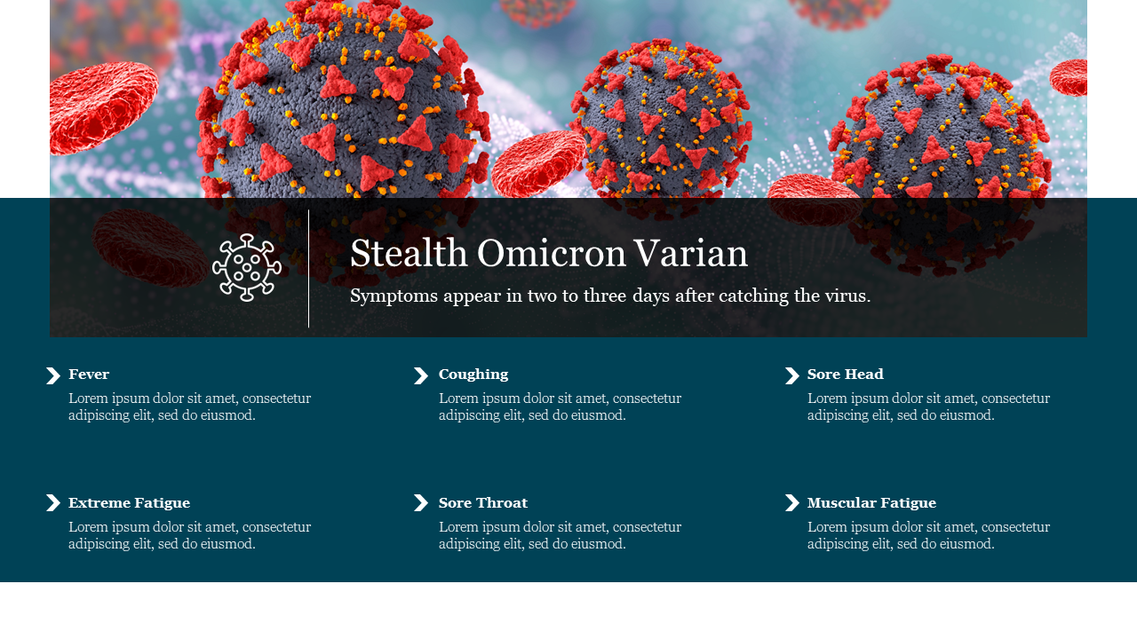 Free - Creative Stealth Omicron Varian Template Download Slide 
