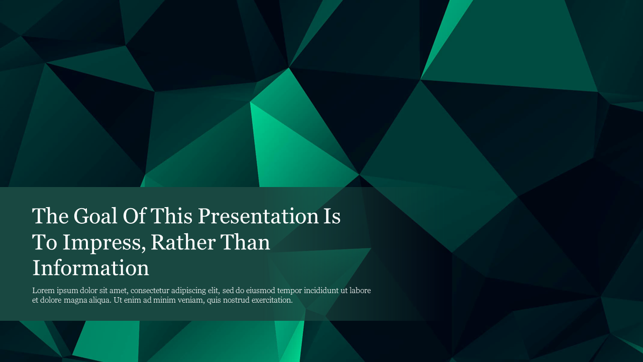 Creative Dark Green PowerPoint Background Presentation 