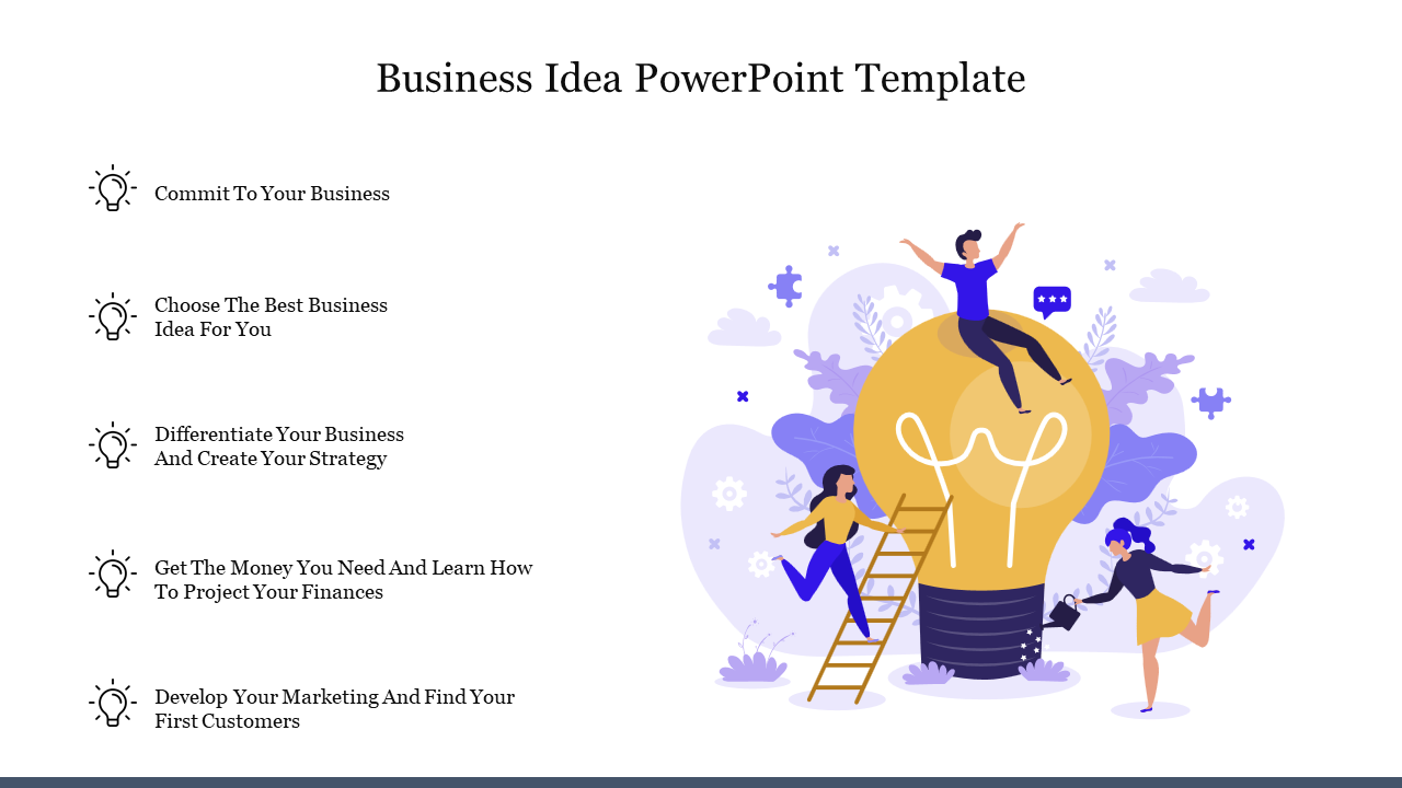 Free - Creative Business Idea PowerPoint Template Presentation 