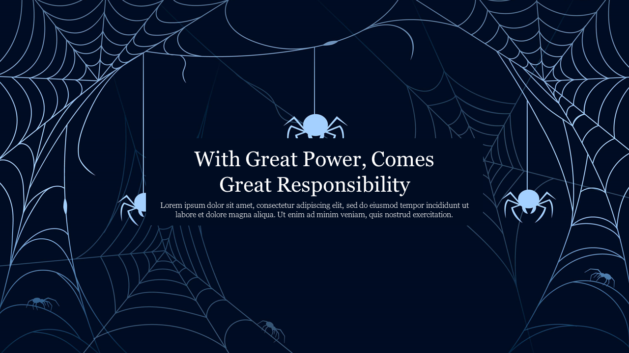Creative Spiderman PowerPoint Background Presentation 