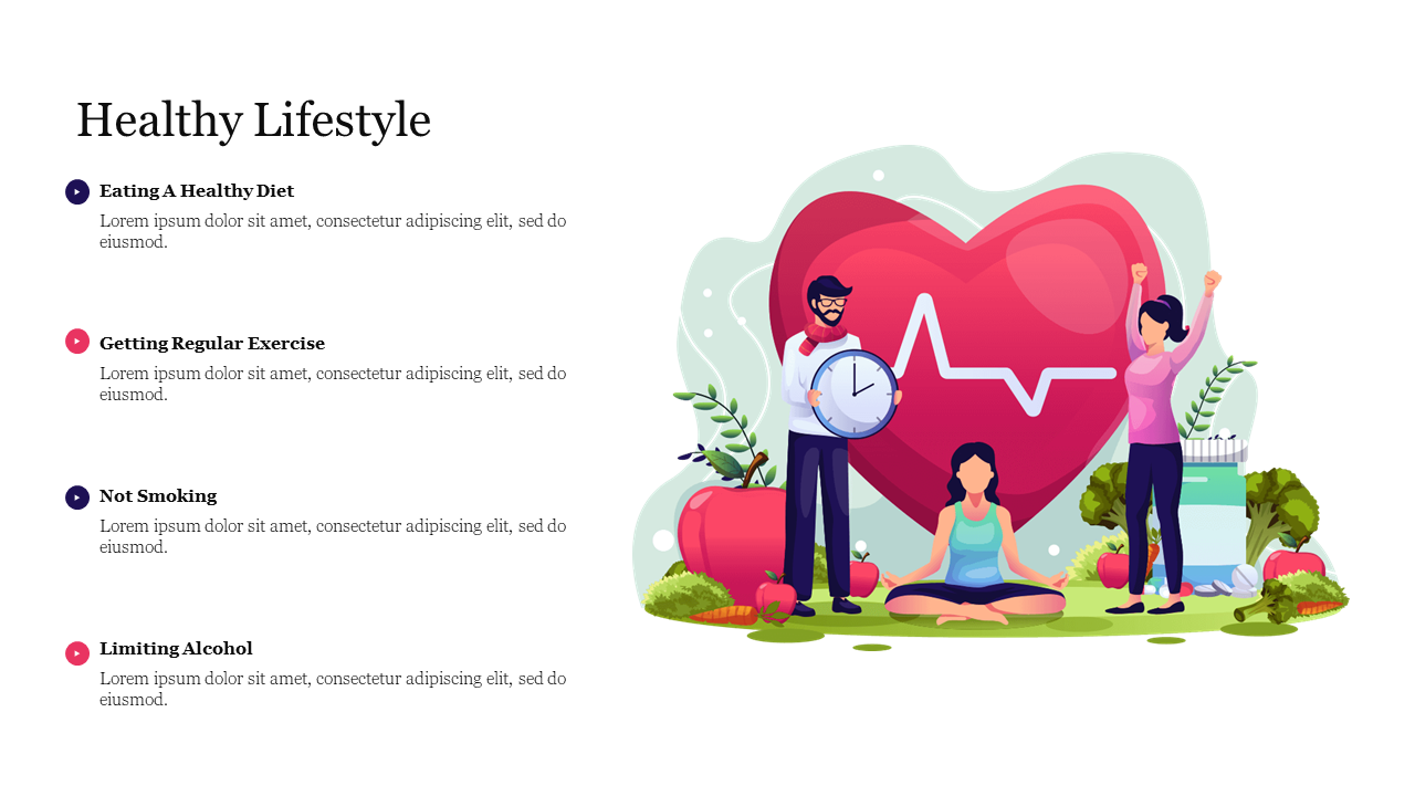 Amazing Healthy Lifestyle PowerPoint Template Slide 