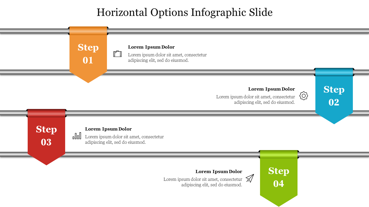 Best Horizontal Options Infographic Slide Presentation 