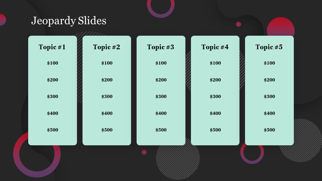 Amazing Jeopardy Slides PowerPoint Presentation Slide 
