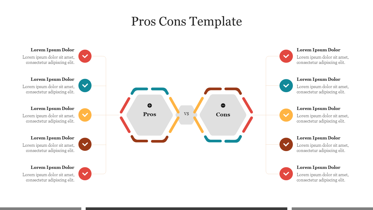 Effective Pros Cons Template Presentation Slide PPT