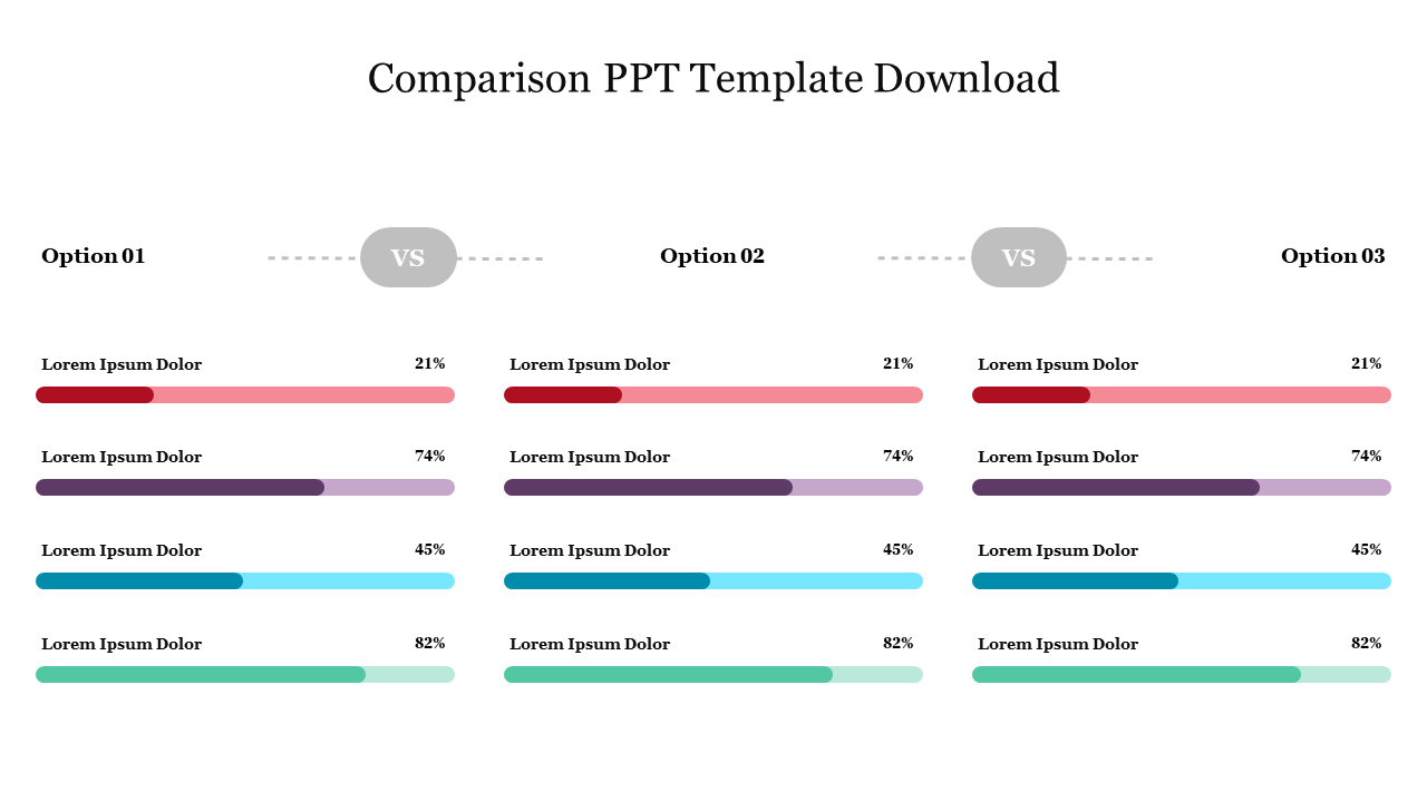 Free - Effective Comparison PPT Template Download Slide PPT