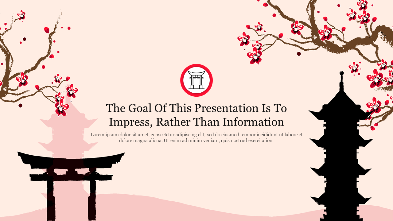 Effective Japanese PowerPoint Background Template Slide