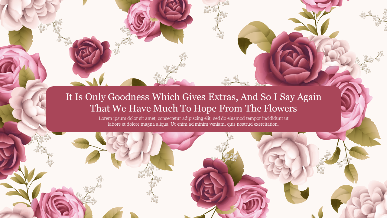 Effective PowerPoint Background Roses Presentation 