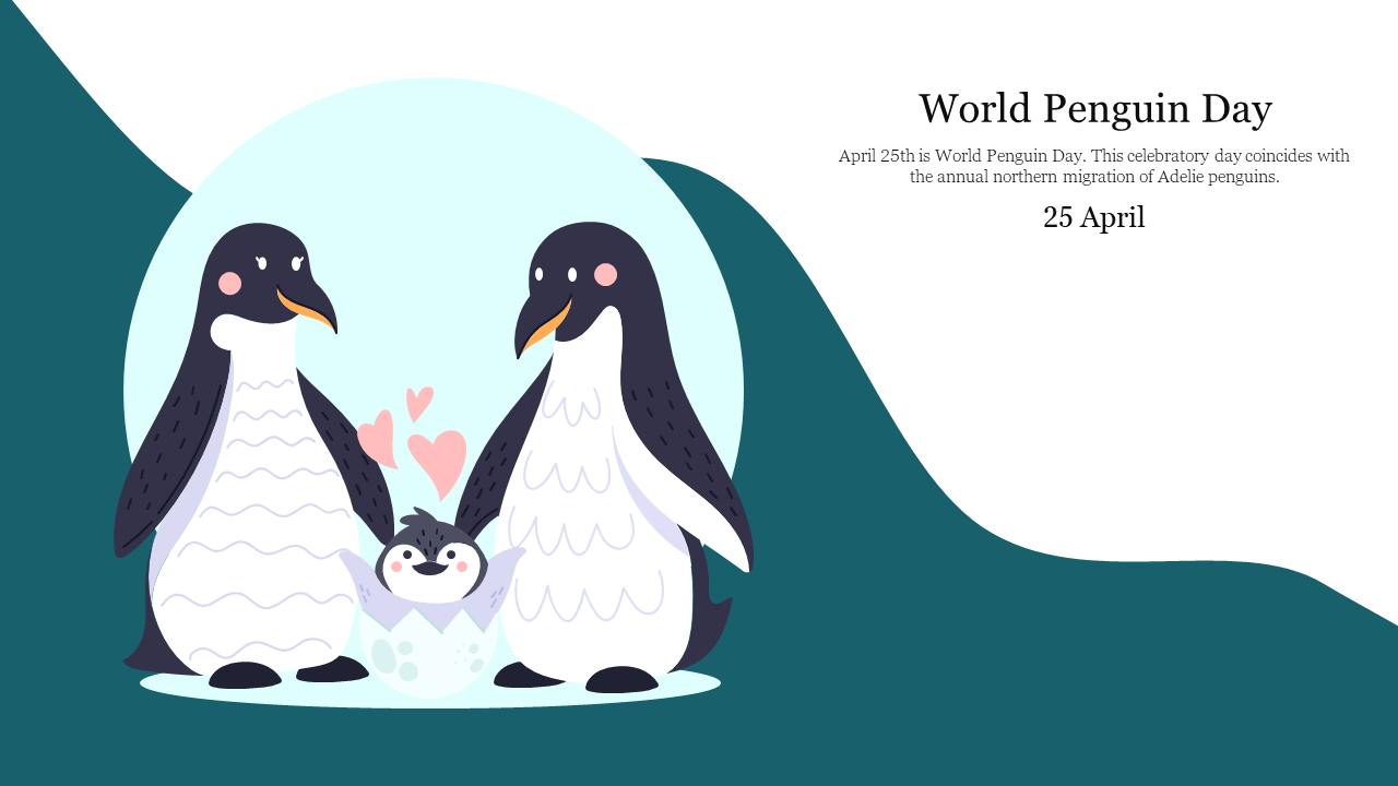 Amazing Penguin PowerPoint Template Presentation Slide 