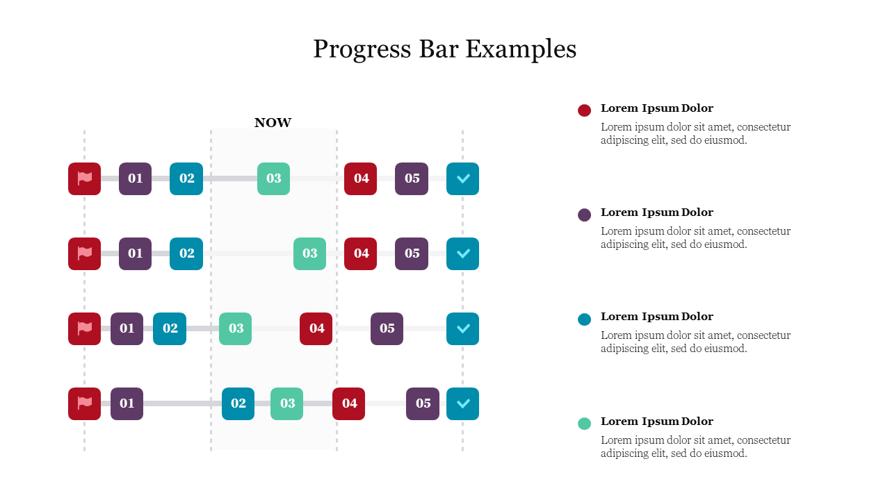 Creative Progress Bar Examples PowerPoint Presentation