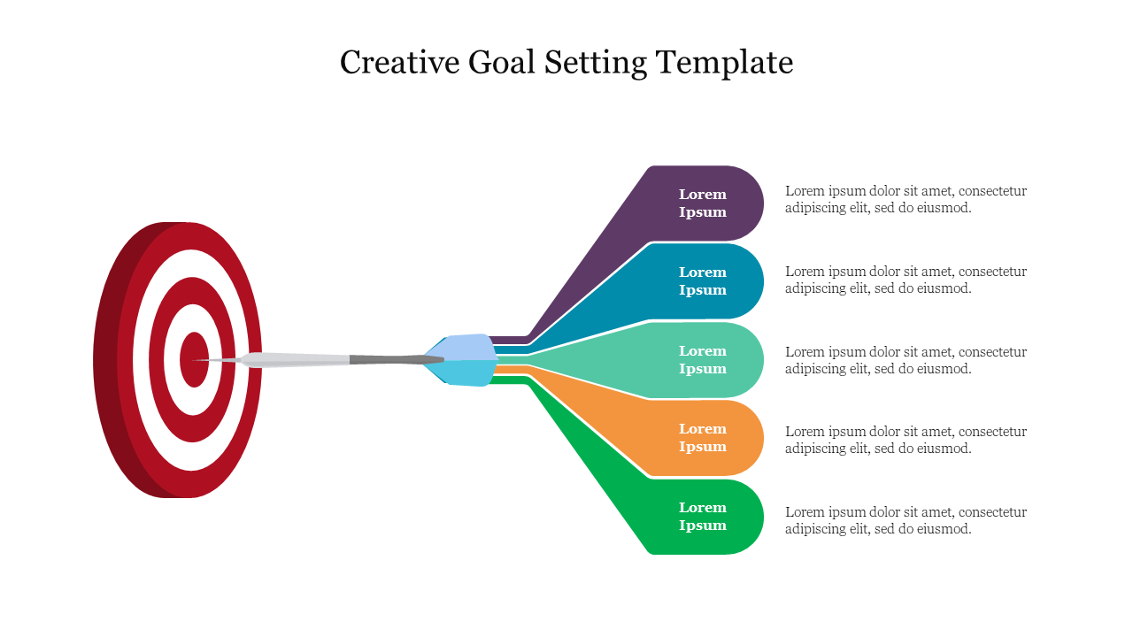 Creative Goal Setting Template Presentation Slide PPT