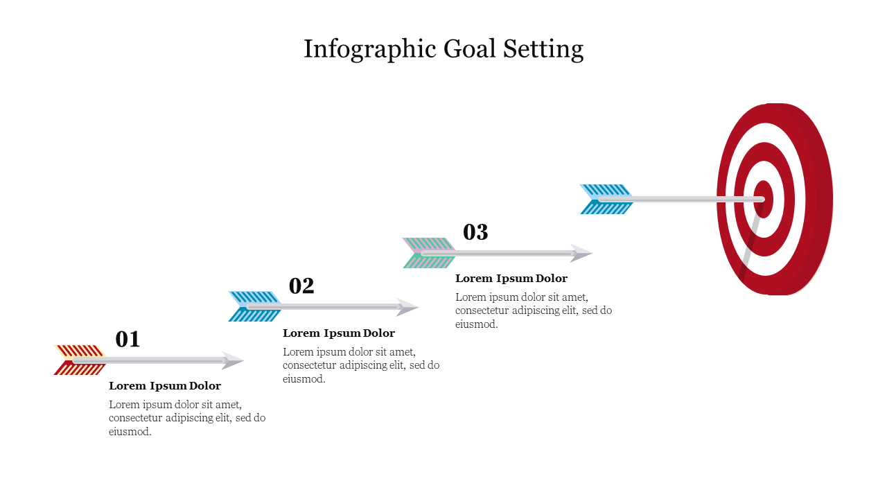 Amazing Infographic Goal Setting Presentation Template 