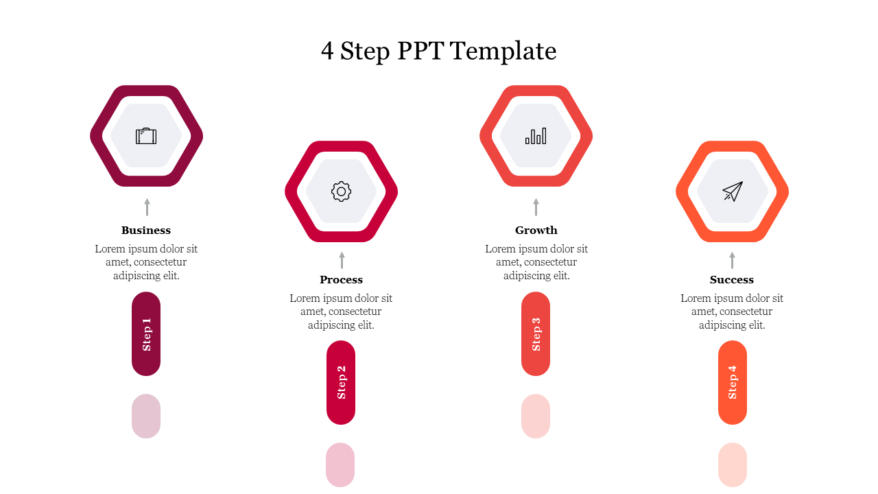 Effective 4 Step PPT Template PowerPoint Presentation 