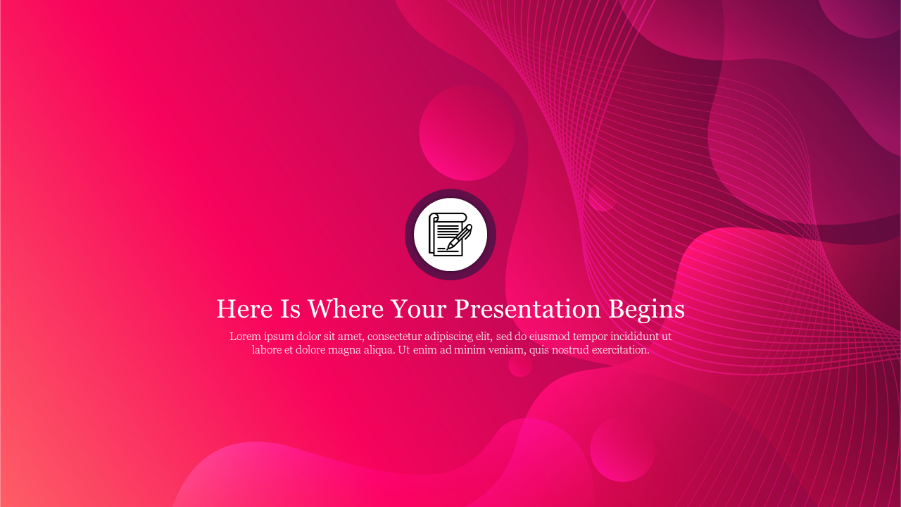 Creative Pink Theme Background PowerPoint Presentation 