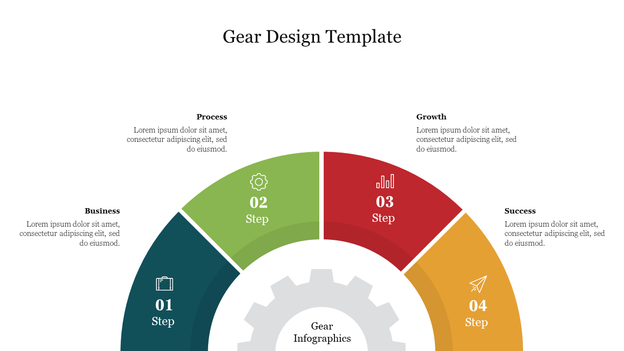 Innovative Gear Design Template Presentation Slide