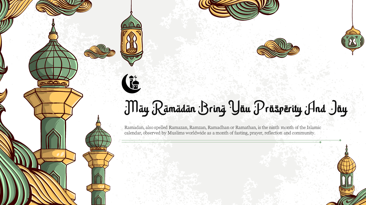Free - Best Ramadan PowerPoint Presentation Template Slide 