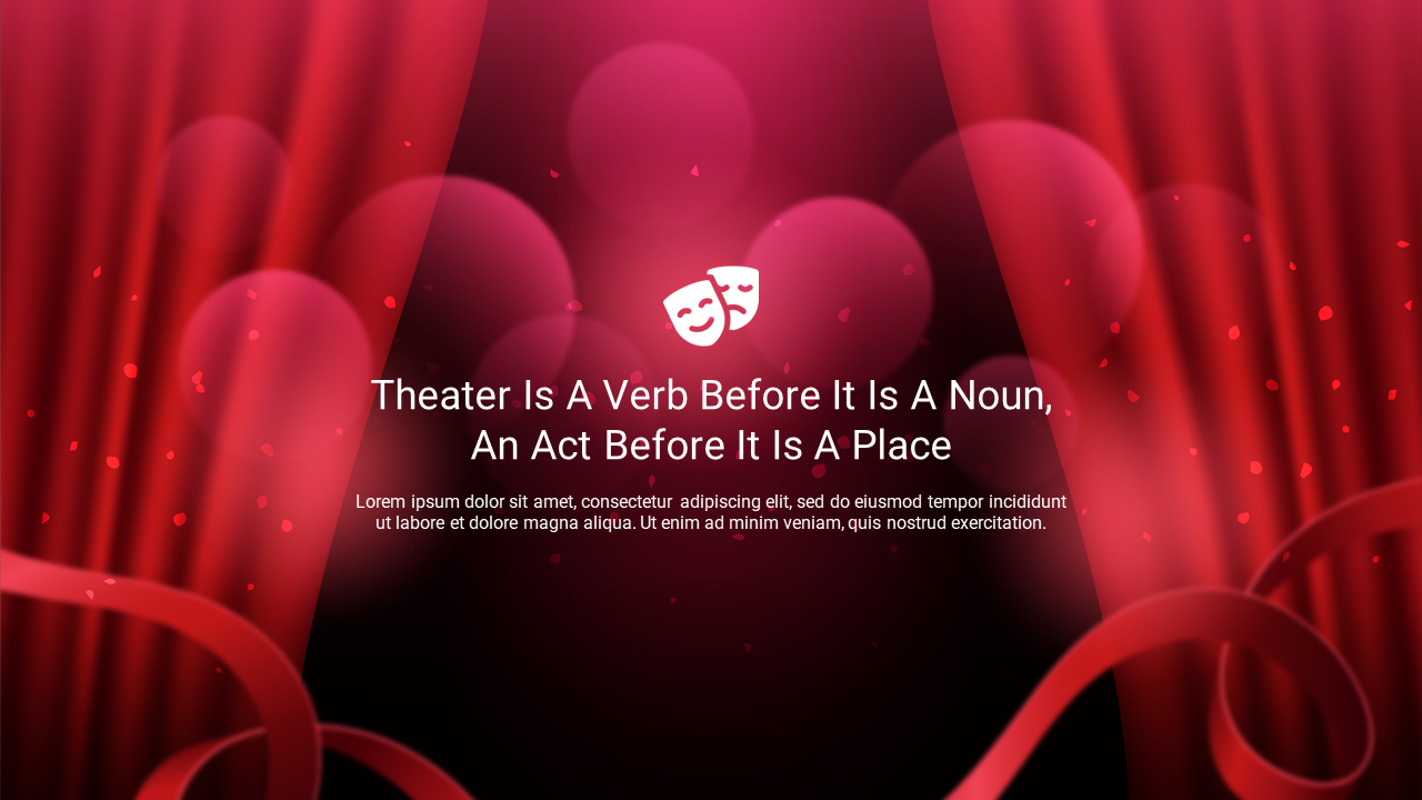 Creative Theatre Google Slides Template Presentation 