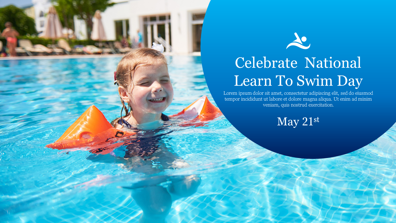 Effective Learn To Swim Day PowerPoint Template Slide 