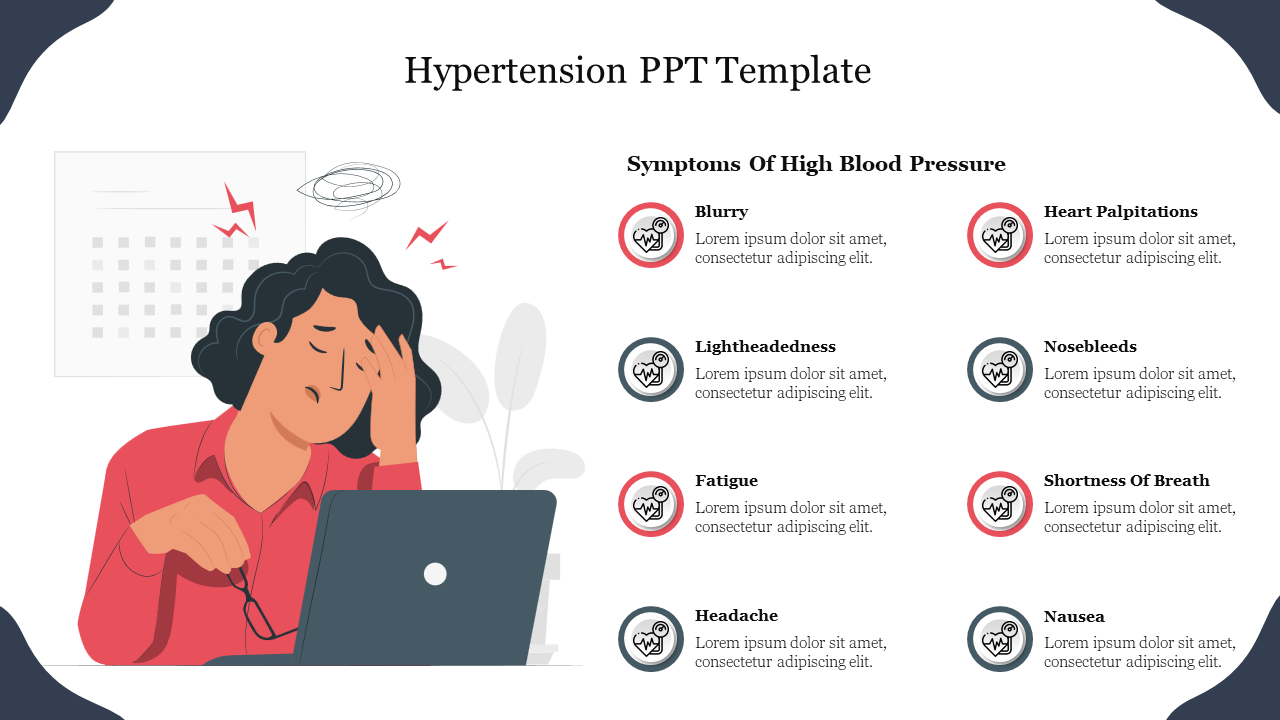 Creative Hypertension PPT Template Presentation Slide 