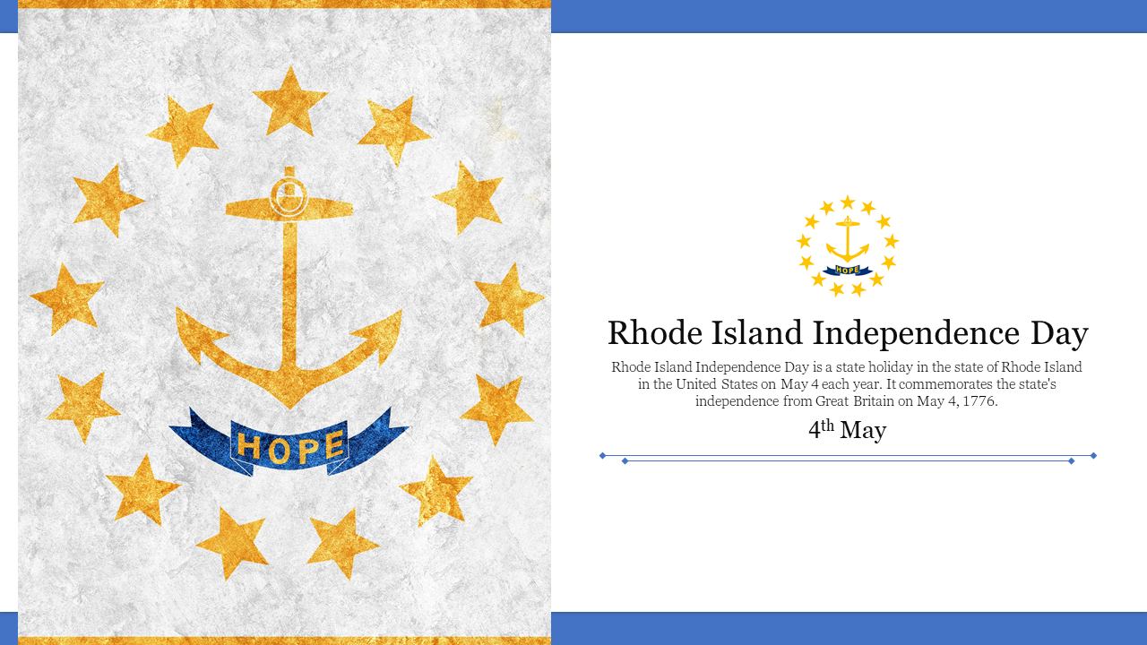 Best Rhode Island Independence Day PowerPoint Template