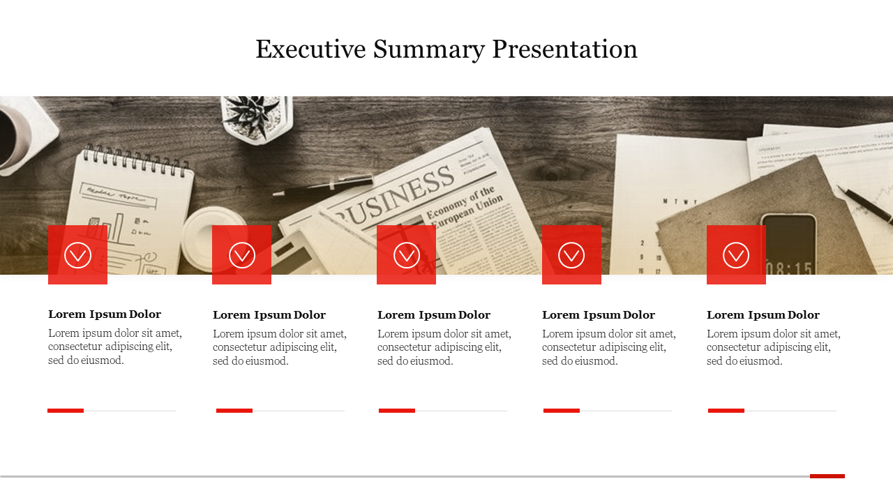 Effective Executive Summary Presentation Template Slide 