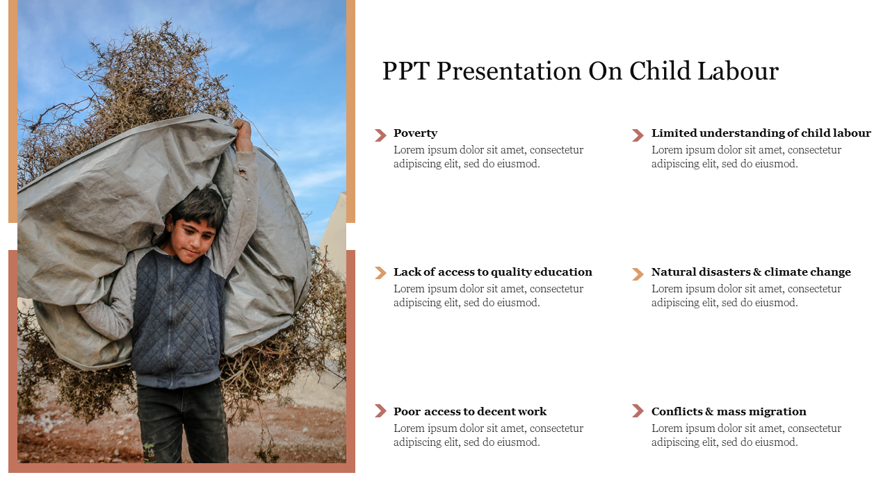 Effective PPT Presentation On Child Labour Template 