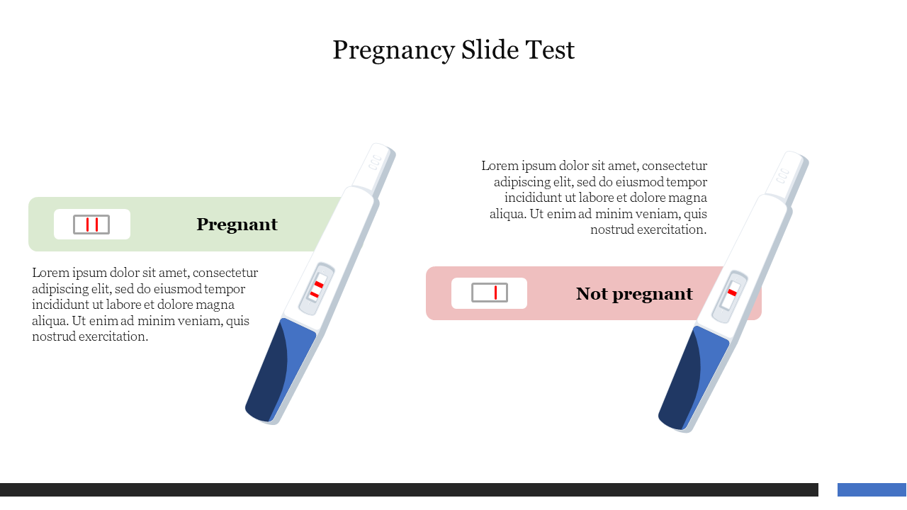 Best Pregnancy Slide Test PowerPoint Presentation Template 