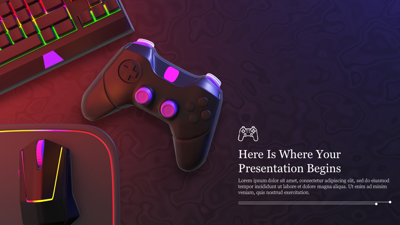 Creative Video Game Backgrounds Presentations Template 