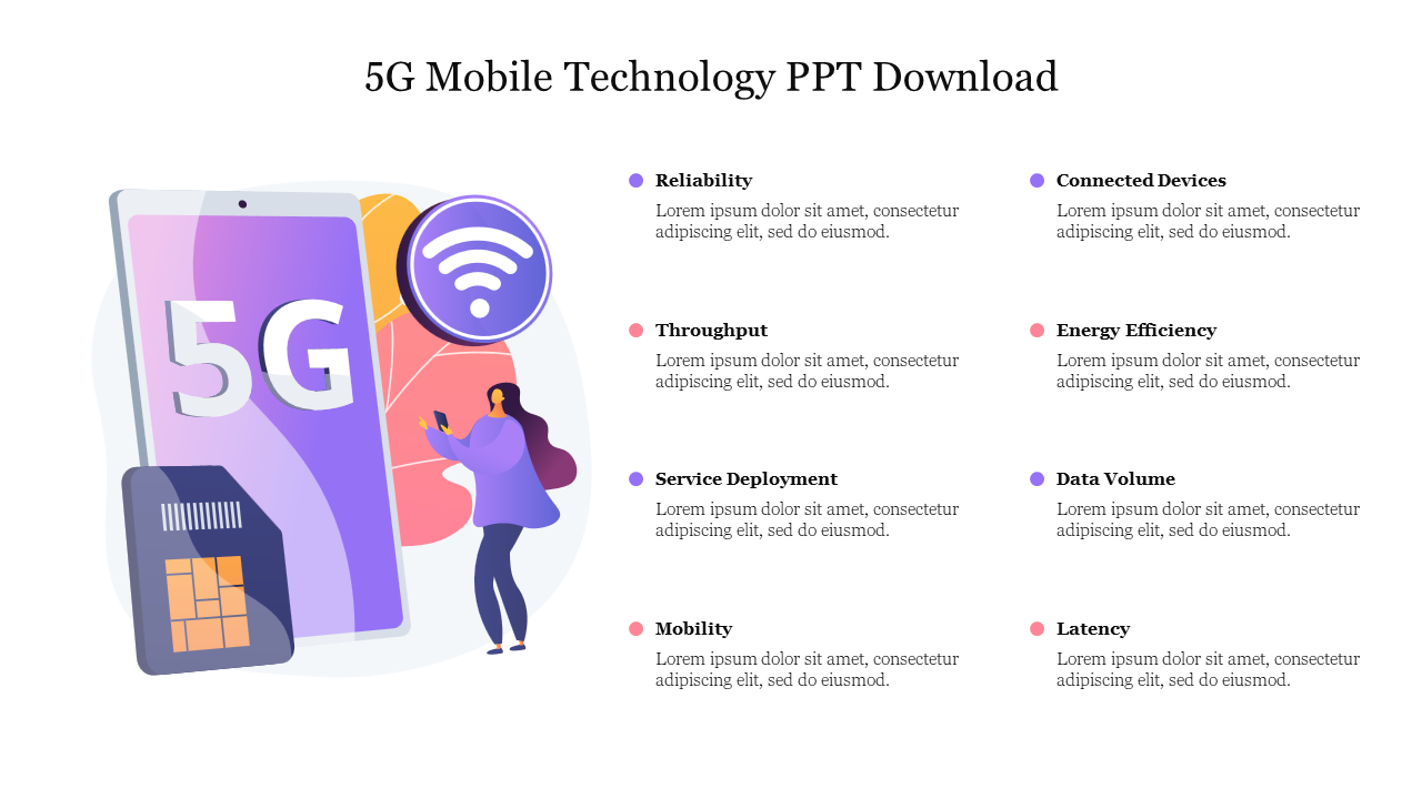Free - Effective 5G Mobile Technology PPT Download Slide Template