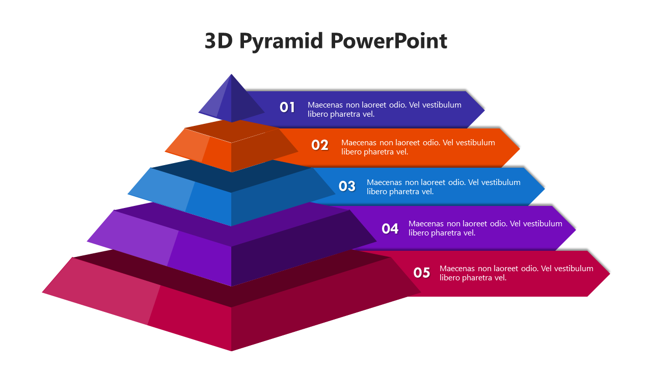 3D Pyramid Template PowerPoint Free