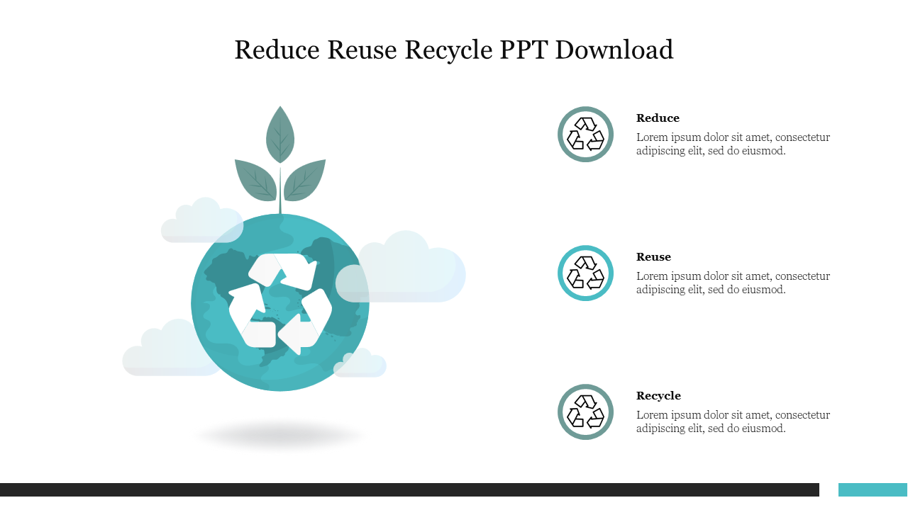 Reduce Reuse Recycle PPT Download Template & Google Slides