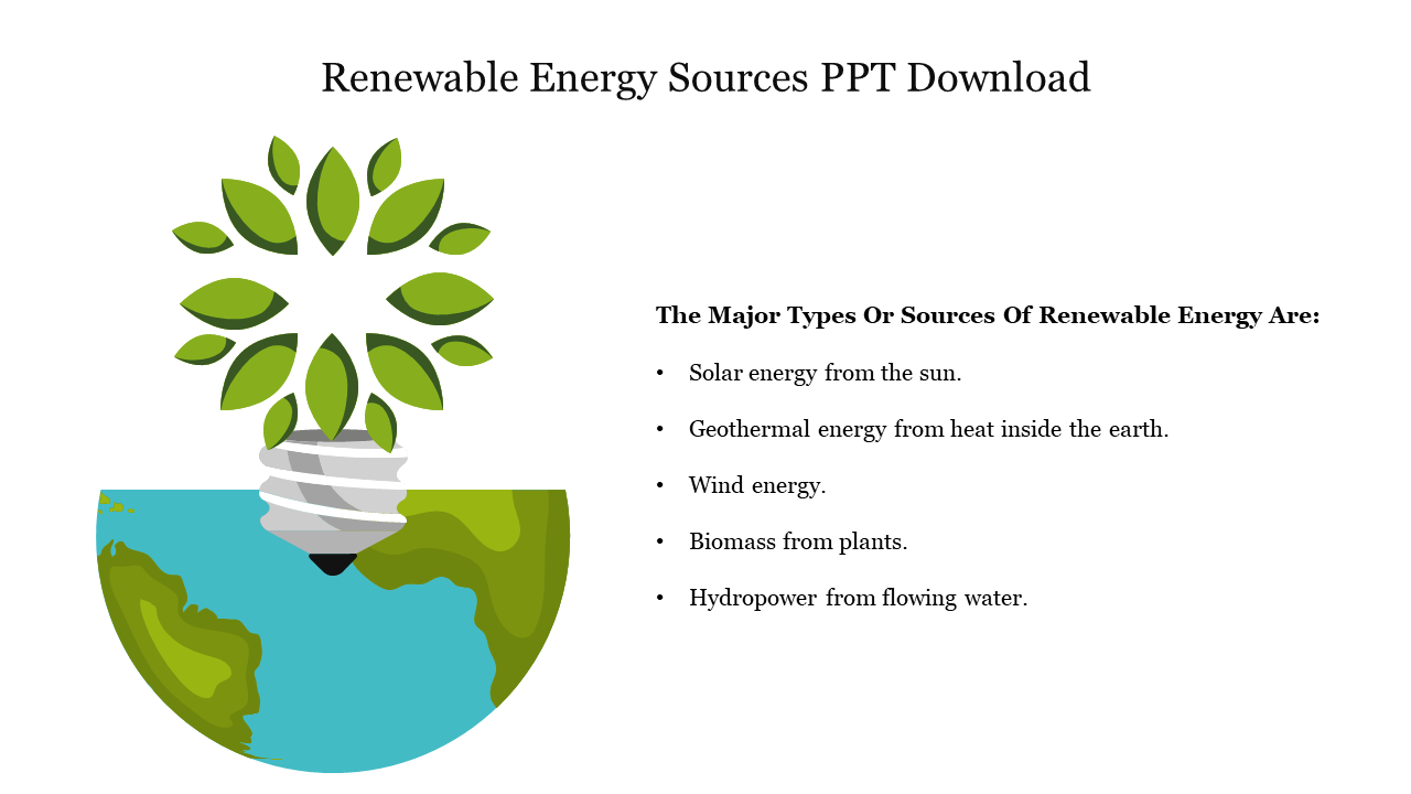 Renewable Energy Sources PPT Free Download
