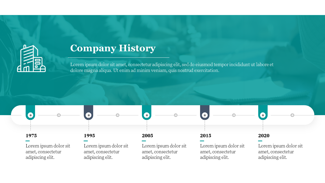 Free - Effective Company History Timeline Template PowerPoint 